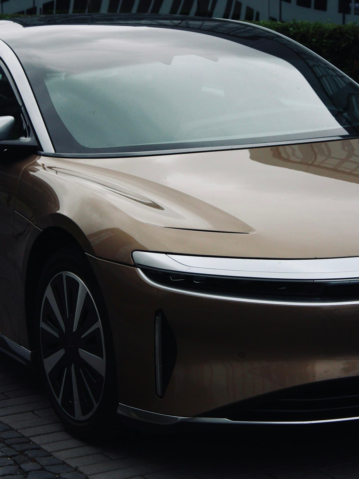 Bronze Lucid Air exterior detail